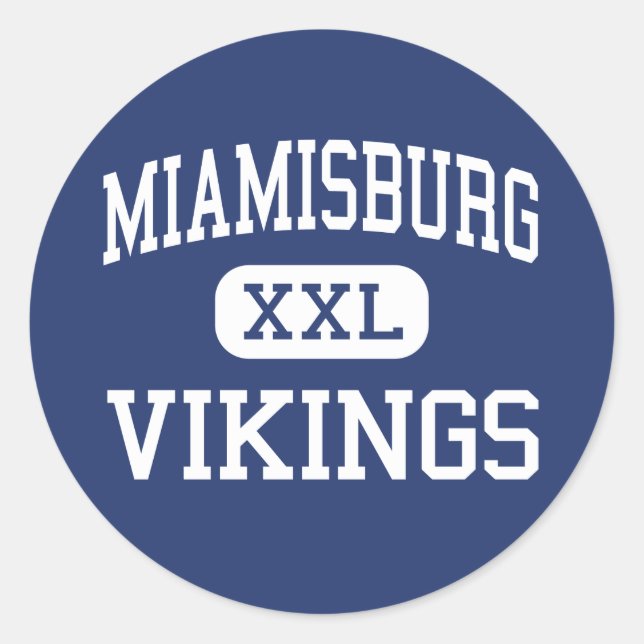 Miamisburg Vikings Middle Miamisburg Ohio Classic Round Sticker (Front)