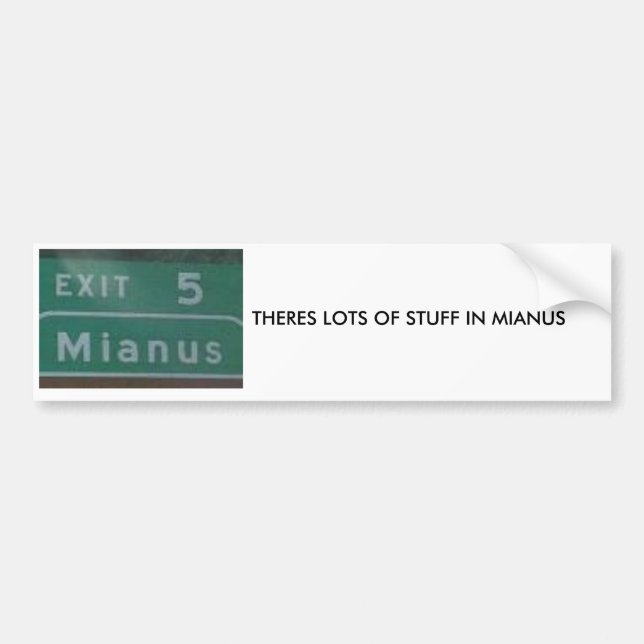 mianus bumper sticker (Front)