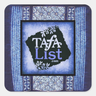 Miao Indigo Tie-Dye #5 Square Sticker