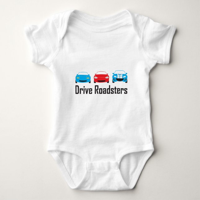 miata 3 gens baby bodysuit (Front)