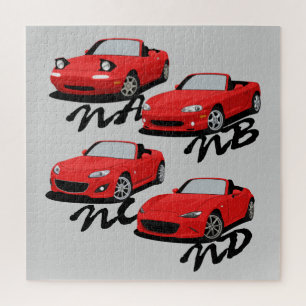 Miata Generations Jigsaw Puzzle