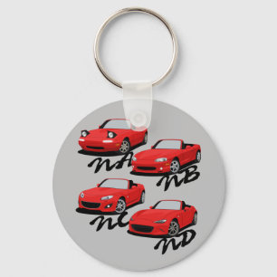 Miata Generations Key Ring