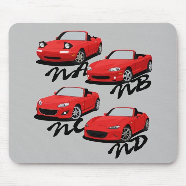 Miata Generations Mouse Mat (Front)