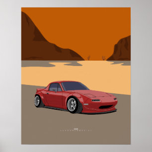 Miata MX5 Widebody Poster
