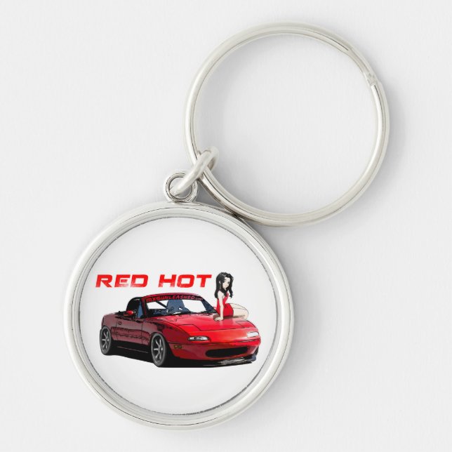 Miata MX-5 Red Hot Key Ring (Front)
