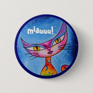 miauuu! 6 cm round badge