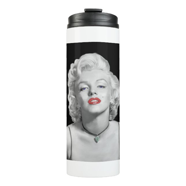 MIC01BWRD-V3 Look of Love Emerald Heart.tif Thermal Tumbler (Front)