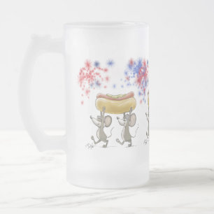 Mic And Mac's 4th Of July Night Picnic Frosted Mug