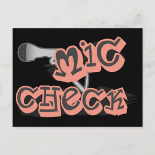 Mic Check Postcard