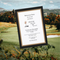 Mic Drop Black & Gold Retirement Party Invite