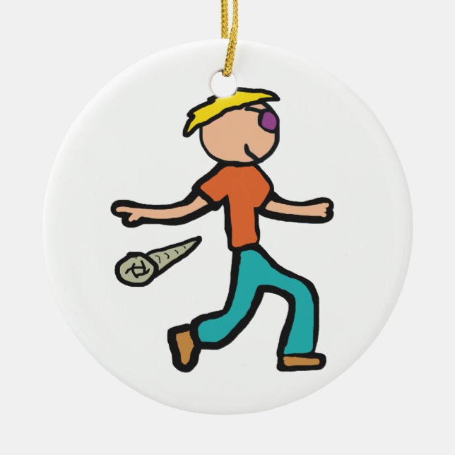 Mic Drop Ceramic Tree Decoration (Front)