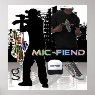 Mic Fiend Hip Hop Poster from I'm G Clothing