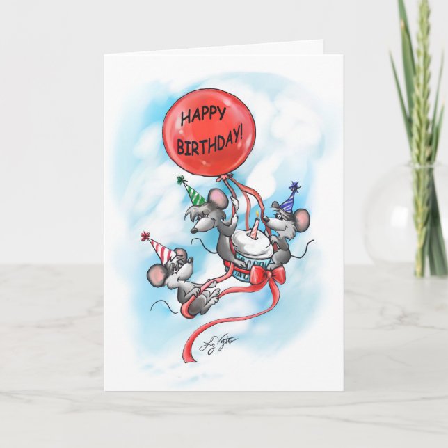 Mic, Mac and Moe’s Happy Birthday Celebration Card (Front)