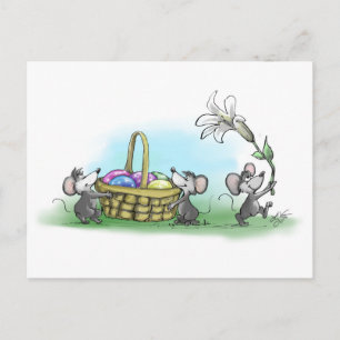 Mic, Mac and Moe's Happy Easter Holiday Postcard