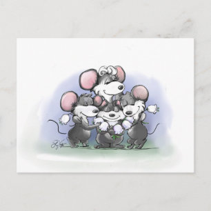 Mic, Mac and Moe's Happy Mother's Day Illustration Holiday Postcard