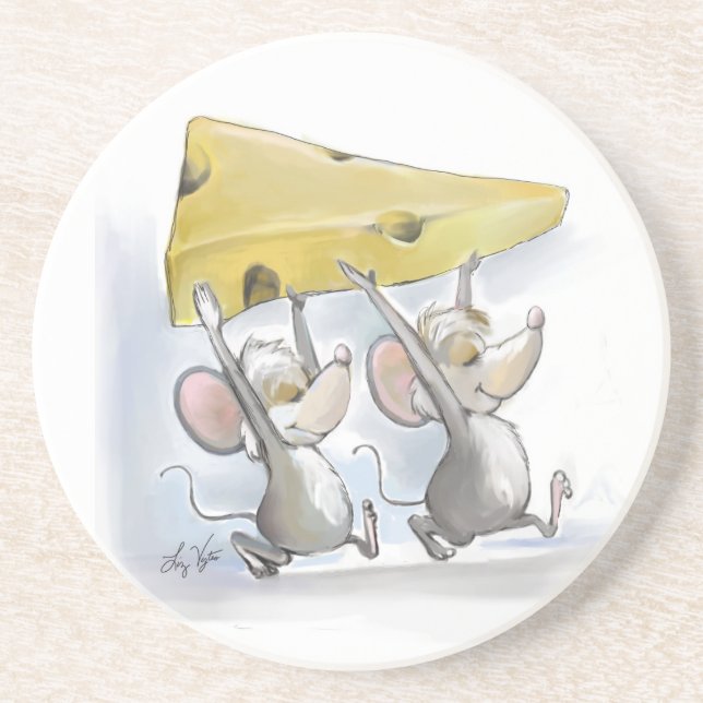 Mic & Mac Bringing In The Cheese Coaster (Front)