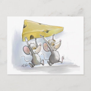 Mic & Mac Bringing In The Cheese Postcard