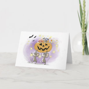 Mic & Mac's Happy Halloween Pumpkin Treats Holiday Card