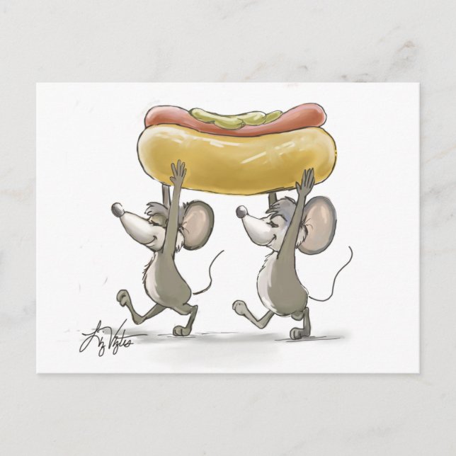 Mic & Mac's Picnic Postcard (Front)