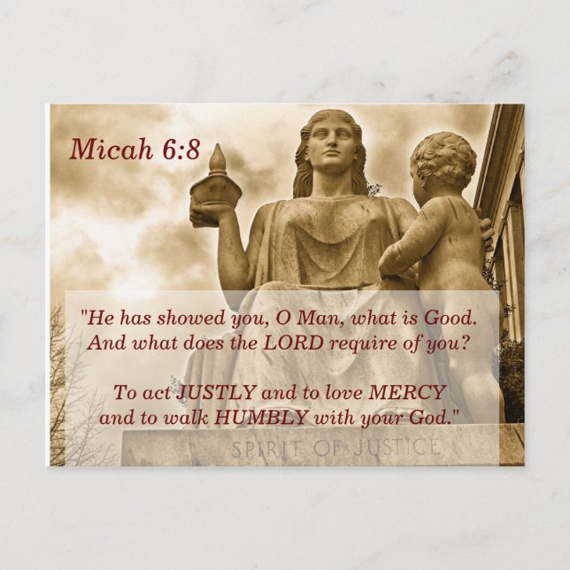 Micah 6:8 Bible Verse Memory Card (Front)