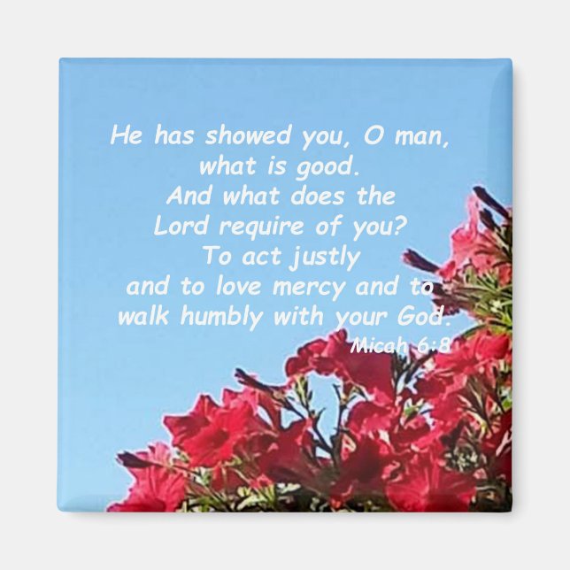 Micah 6:8 magnet (Front)