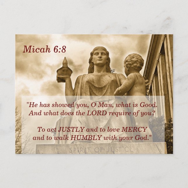Micah 6 8 Scripture Memory Card (Front)