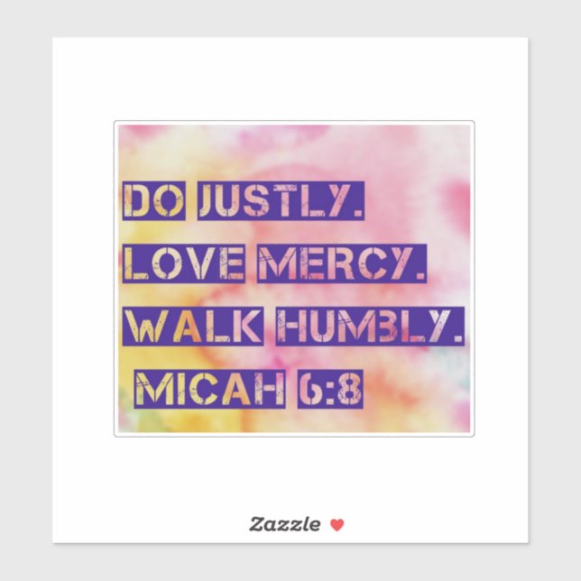 Micah 6:8 Sticker (Sheet)