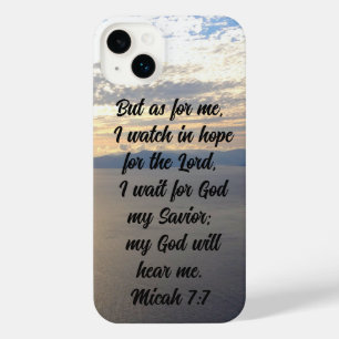 Micah 7:7 Custom Bible Verse iPhone 14 Plus Case