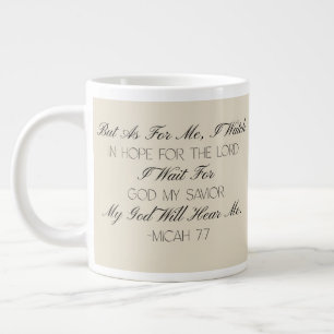 Micah 7:7 Hope Bible Verse Mug