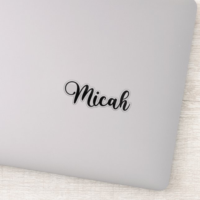 Micah Name - Handwritten Calligraphy (Detail)