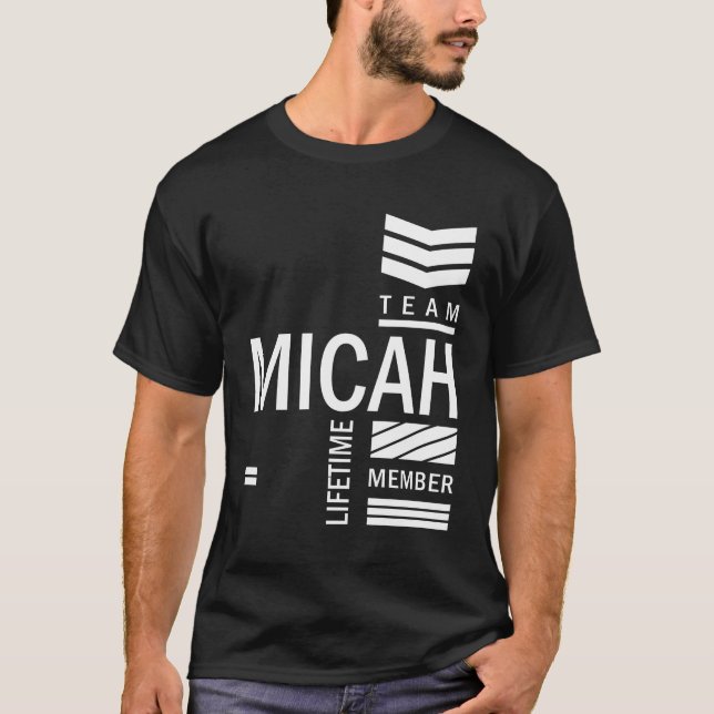 Micah Personalised Name Birthday Gift T-Shirt (Front)