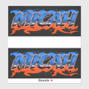 Micah Vorname Name Graffiti Aufkleber Sticker