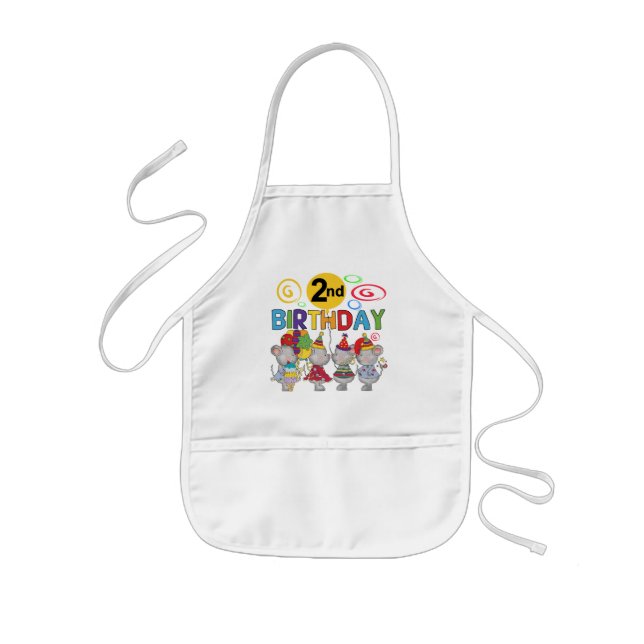 Mice 2nd Birthday T-shirts and Gifts Kids Apron (Front)