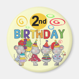 Mice 2nd Birthday T-shirts and Gifts Magnet