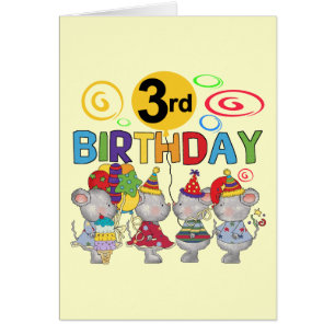 Mice 3rd Birthday T-shirts and Gifts