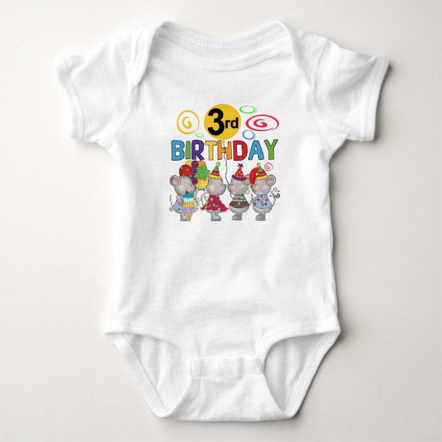 Mice 3rd Birthday T-shirts and Gifts (Front)