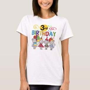 Mice 3rd Birthday T-shirts and Gifts