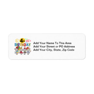 Mice 4th Birthday T-shirts and Gifts