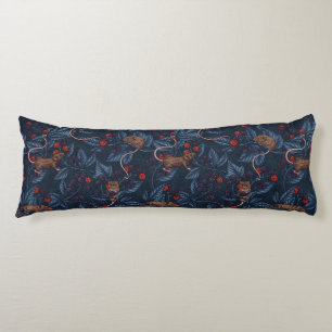 Mice and blackberries on navy body cushion