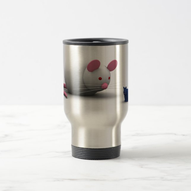Mice And Cat Game Travel Mug (Center)