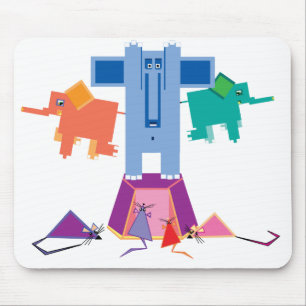 Mice and elephants mouse mat