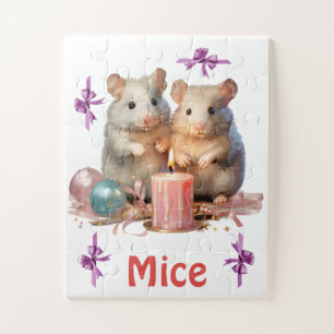 Mice Christmas Puzzle for Kids, 5 yr old and up
