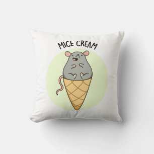 Mice Cream Funny Ice Cream Pun Cushion