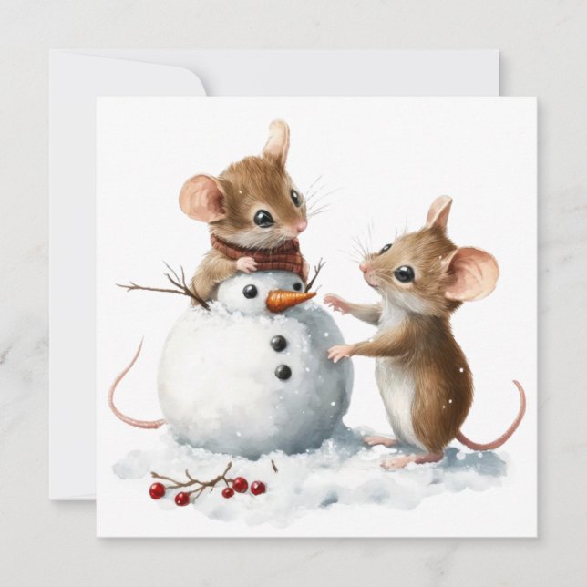 Mice Flat Christmas Card (Front)