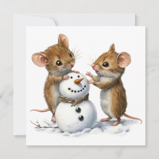 Mice Flat Christmas Card (Front)