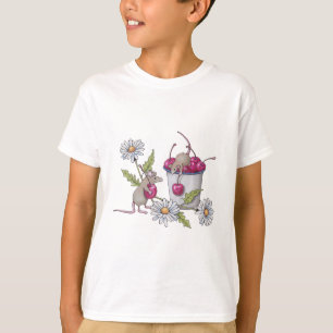 Mice Gathering Cherries, With Daisies T-Shirt