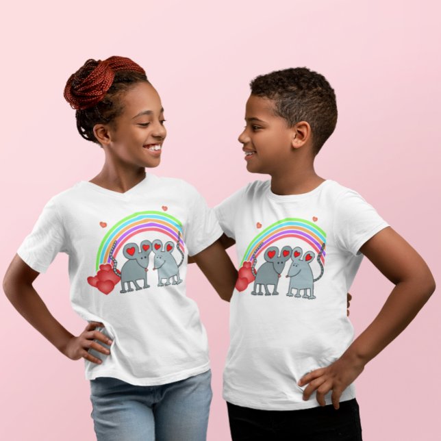 Mice in Love Valentines Kids T-Shirt (Mice in Love Valentines Kids T-Shirt)