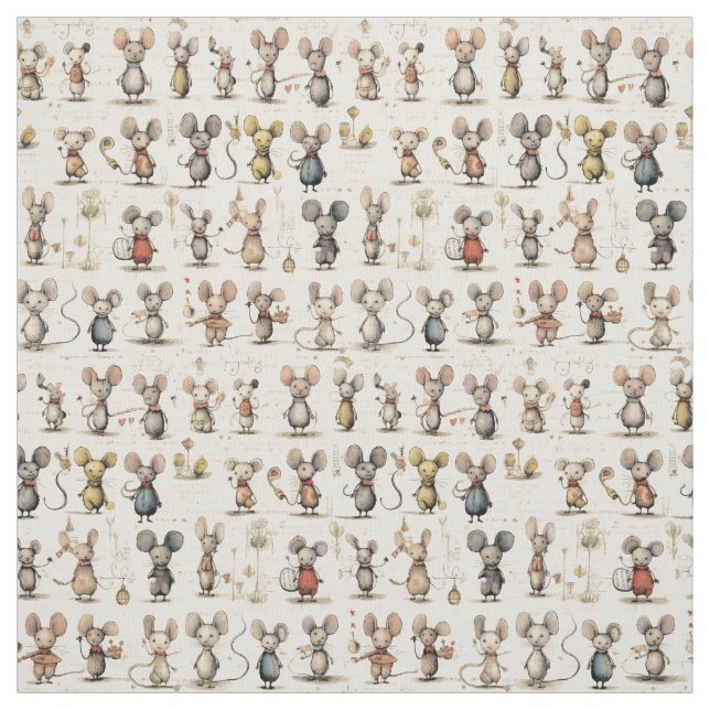 Mice Magic: Whimsy Mice Fabric (Swatch)