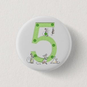 Mice Sew Five 3 Cm Round Badge