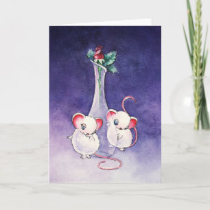 Mice with a Rose Card
